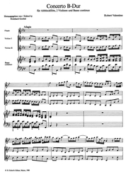 Robert Valentine Concerto B-Dur