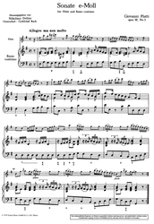 Giovanni Benedetto Platti Sonata e-Moll