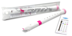 Nuvo Soprano recorder - White/pink
