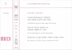 Gervaise Claude  Vierstimmige Tänze aus der Zeit um 1550