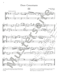 Joseph Haydn 6 Duos concertants, Opus 101 Nr. 3 + 4