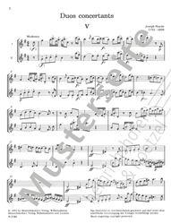 Joseph Haydn 6 Duos concertants, Opus 101 Nr. 5 + 6
