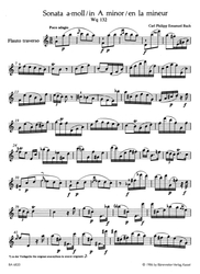 Bach Carl Philipp Emanuel Sonate a-Moll Wq 132