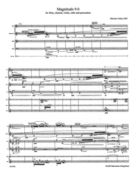 Srnka Miroslav Magnitudo 9,0 für Flöte, Klarinette, Violine, Cello, Percussion