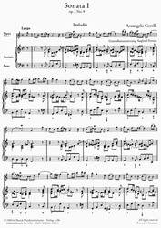 Corelli Arcangelo  Sonata op. 5, Nr. 9, C-Dur, für Altblockflöte und B.c.