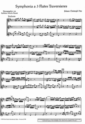 Johann Christoph Petz Symphonia à 3 Flutes traversières