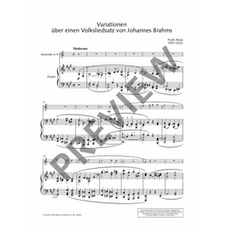 Frank Maus Variationen über einen Volksliedsatz von Johannes Brahms