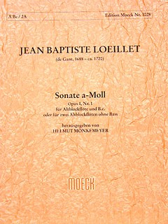 Loeillet Jean Baptiste (de Gant)  Sonate a-Moll, op1, Nr.1
