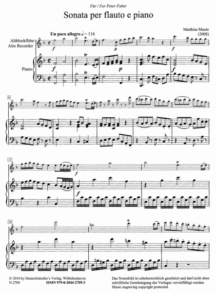 Matthias Maute Sonata per flauto e piano