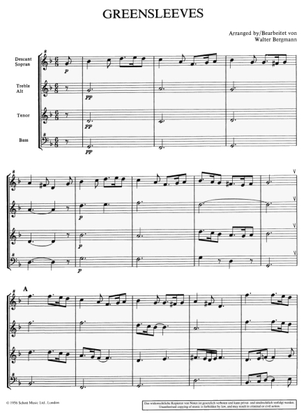 Anonymous Greensleeves