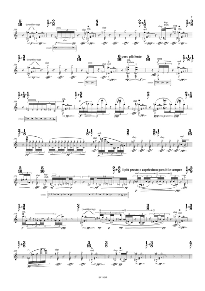Pintscher, Matthias beyond (a system of passing) for flute solo