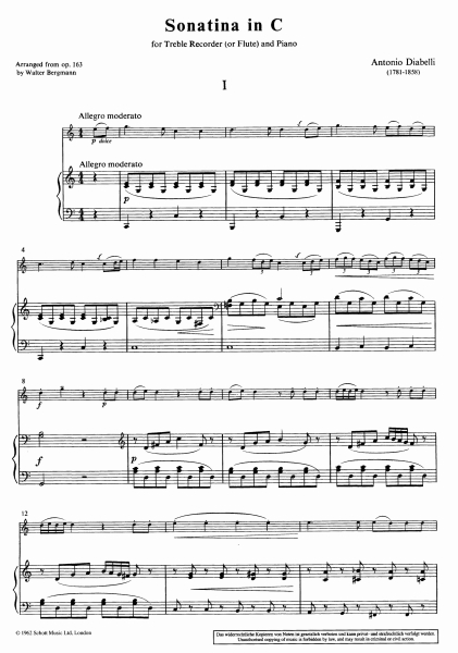 Anton Diabelli Sonatina C-Dur