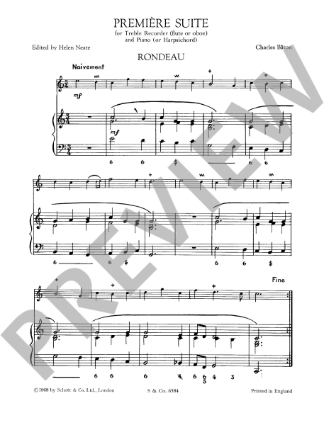 Bâton, Charles Première Suite