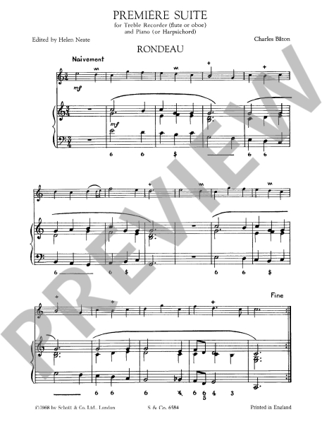 Bâton, Charles Première Suite