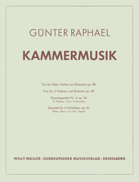 Raphael Günter Trio (1940) B-Dur op. 48