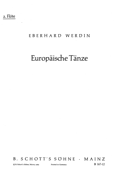 Eberhard Werdin Europäische Tänze