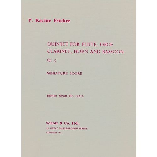 Peter Racine Fricker Bläserquintett