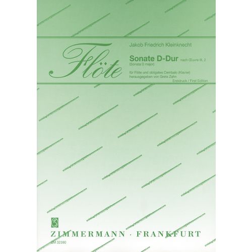 Kleinknecht, Jakob Friedrich Sonate D-Dur