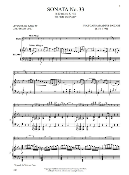 Mozart, Wolfgang Amadeus Sonata No.33 Es-Dur