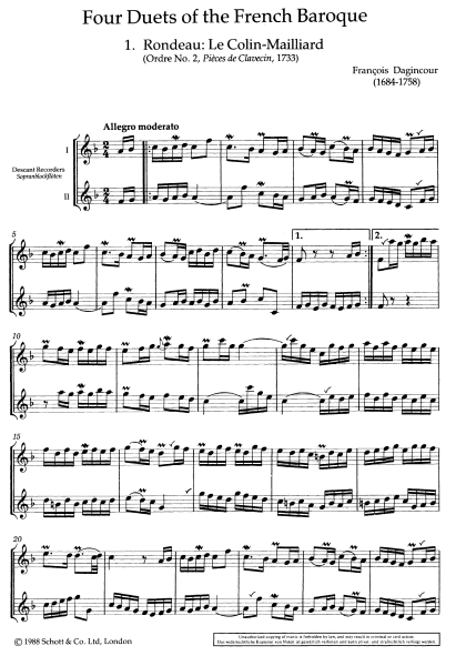 4 Duets of the French Baroque