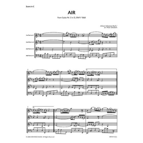 Johann Sebastian Bach Air from Suite Nr. 3 in D