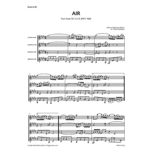 Johann Sebastian Bach Air from Suite Nr. 3 in D