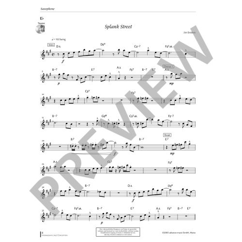 Jim Snidero Intermediate Jazz Conception Alto & Baritone Saxophone
