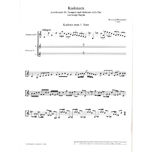 Krzysztof Penderecki Kadenzen