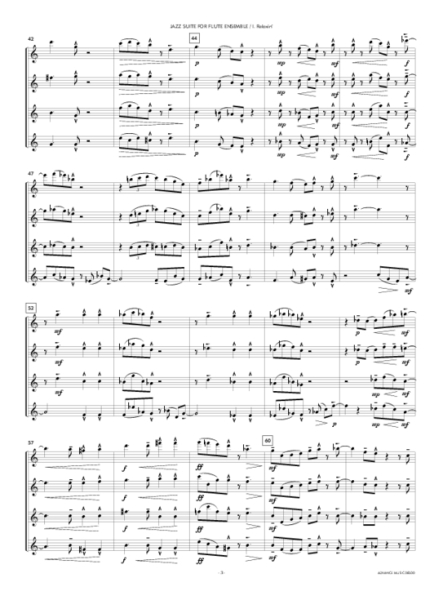 Gregory W. Yasinitsky Jazz Suite For Flute Ensemble